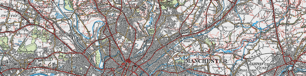 Old map of Collyhurst in 1924