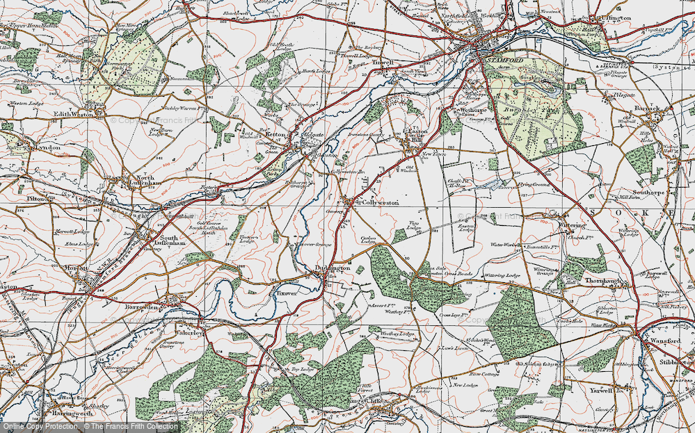 Old Map of Collyweston, 1922 in 1922