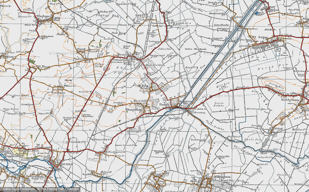 Old Map of Colne, 1920 in 1920