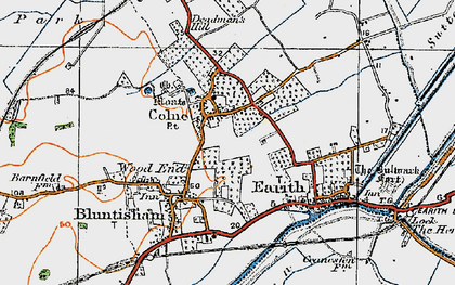 Old map of Colne in 1920