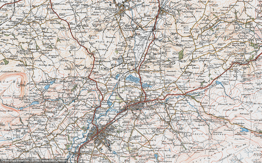 Old Map of Colne Edge, 1924 in 1924