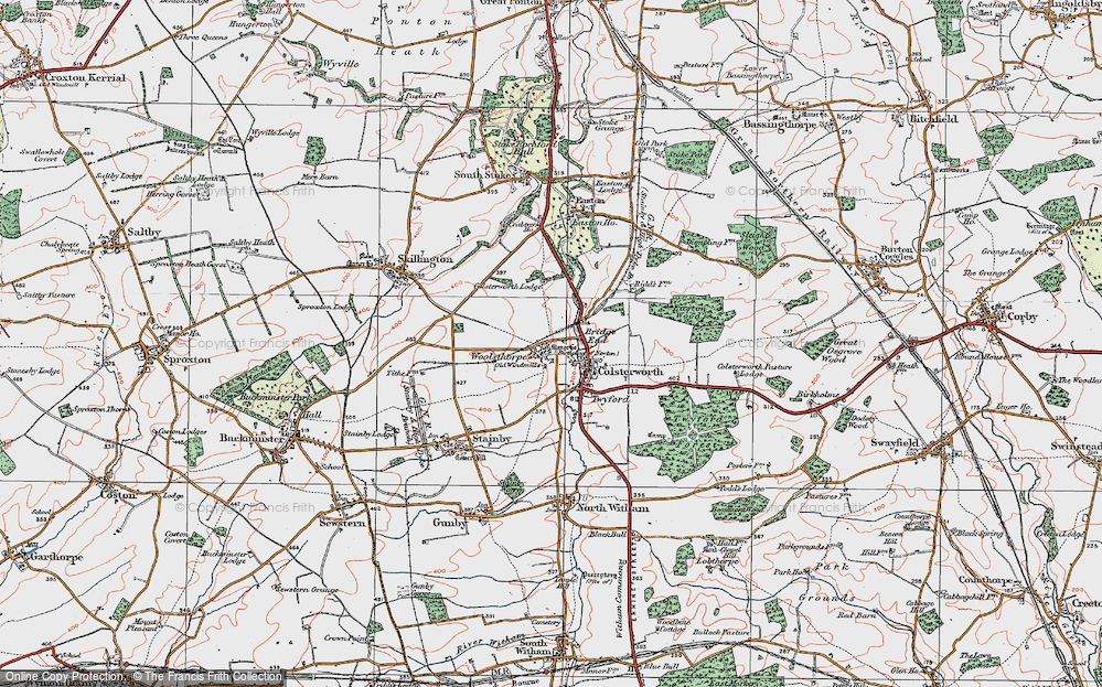 Old Map of Colsterworth, 1922 in 1922