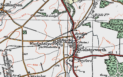 Old map of Colsterworth in 1922