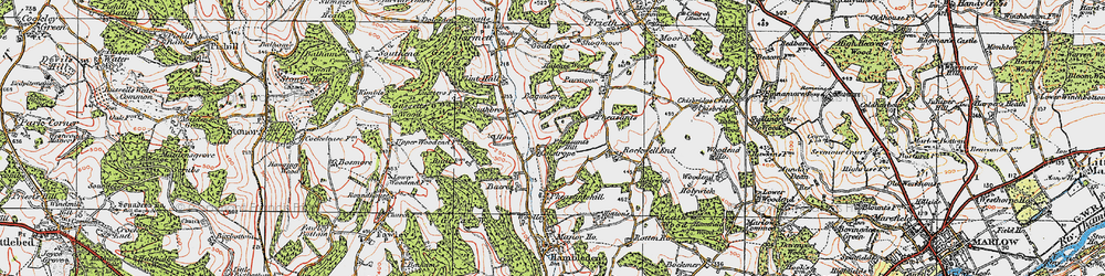 Old map of Colstrope in 1919