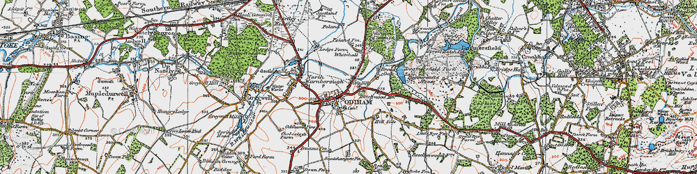 Old map of Colt Hill in 1919