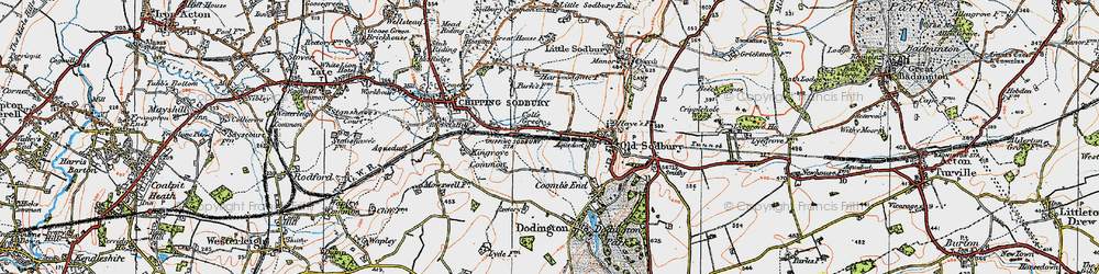 Old map of Colt's Green in 1919