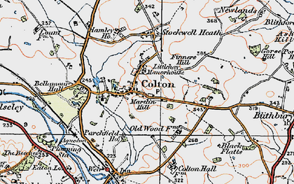 Old map of Colton in 1921