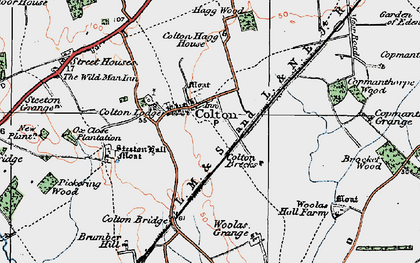 Old map of Brocket Wood in 1924