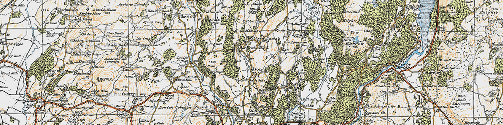 Old map of Burn Knott in 1925
