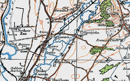 Old map of Columbjohn in 1919