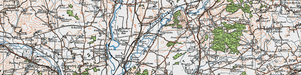 Old map of Columbjohn in 1919