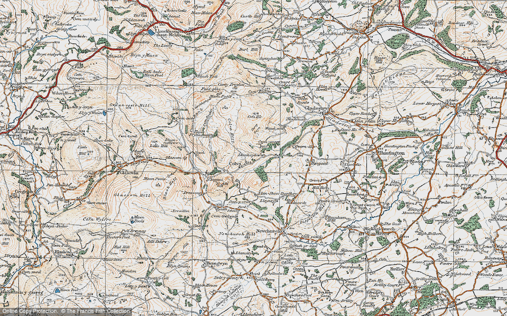 Old Map of Colva, 1919 in 1919
