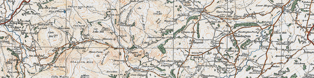 Old map of Colva in 1919