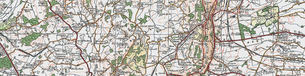 Old map of Colwall in 1920