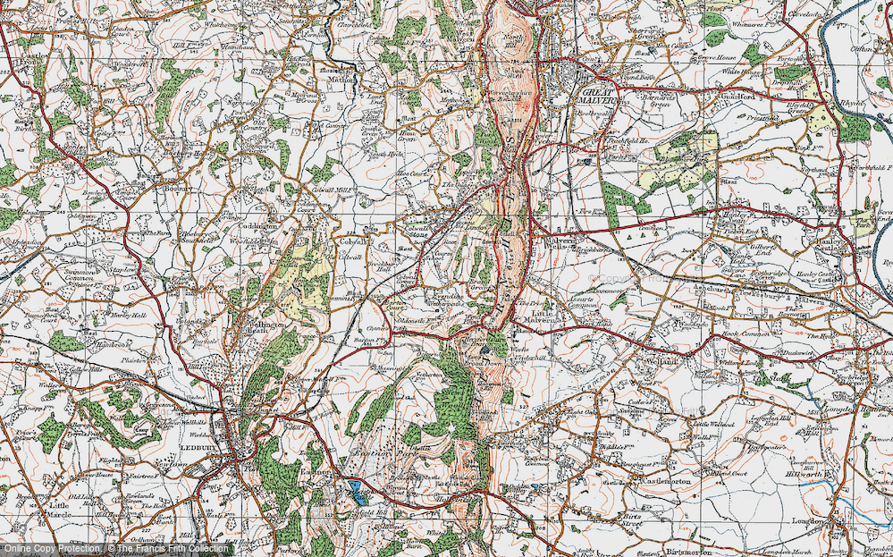 Old Map of Colwall Green, 1920 in 1920