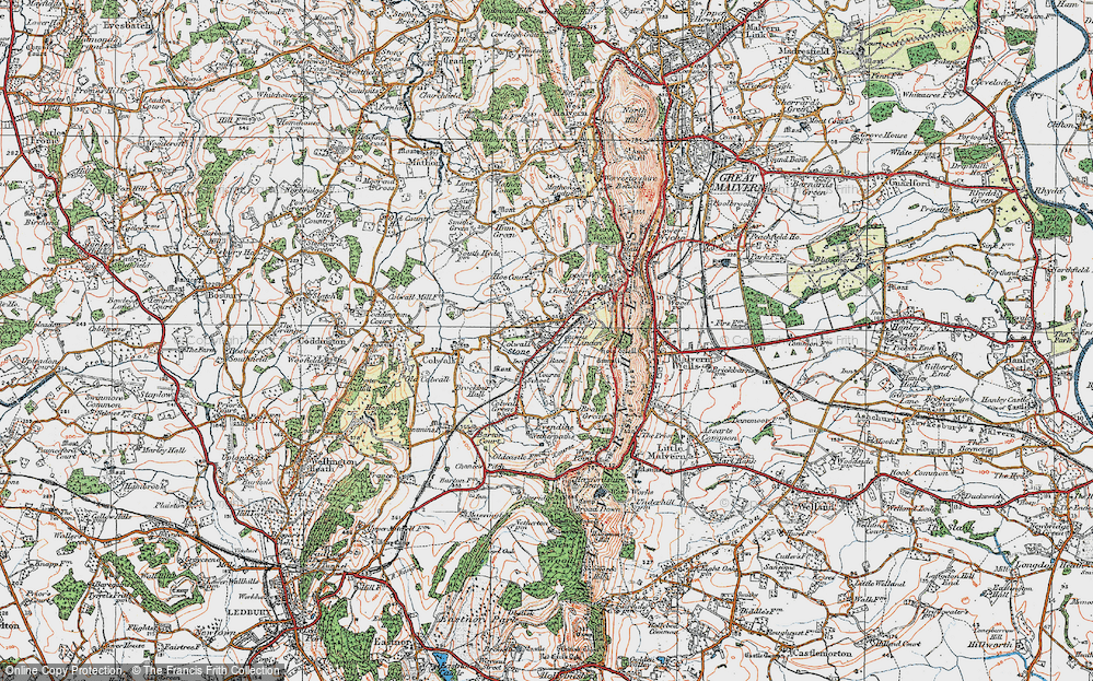 Old Map of Colwall Stone, 1920 in 1920