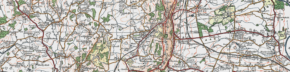 Old map of Colwall Stone in 1920