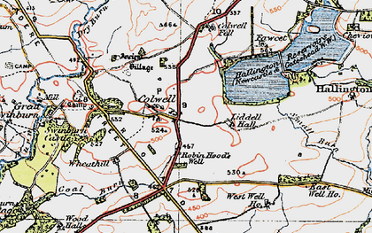 Old map of Colwell in 1925