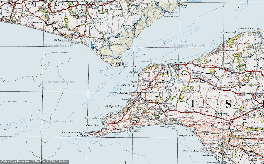 Old Map of Colwell Bay, 1919 in 1919