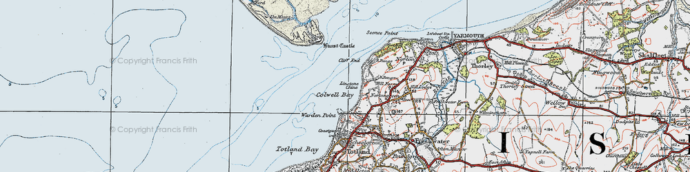 Old map of Colwell Bay in 1919