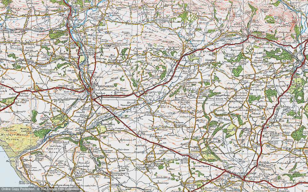 Old Map of Colychurch, 1922 in 1922