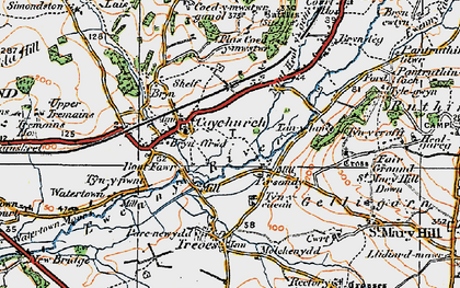 Old map of Colychurch in 1922