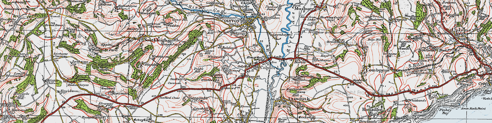 Old map of Colyford in 1919