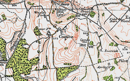 Old map of West Woodhay Down in 1919
