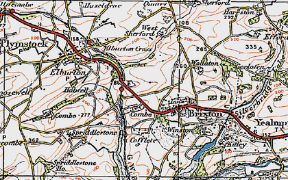 Old map of West Sherford in 1919