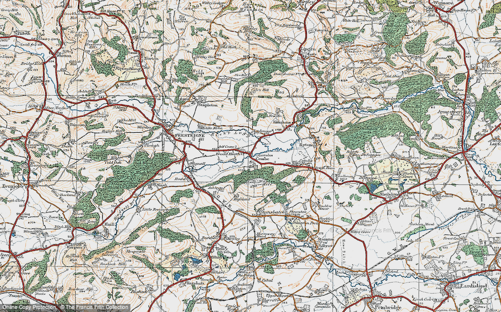 Old Map of Combe, 1920 in 1920