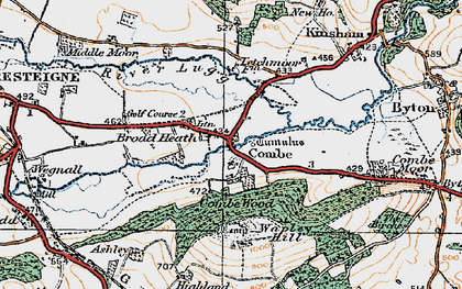 Old map of Combe in 1920
