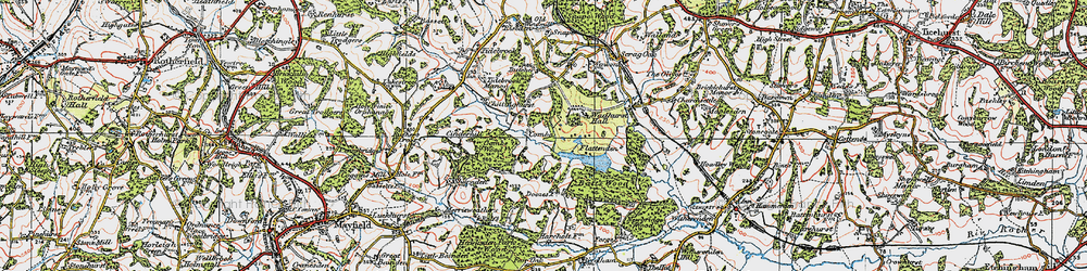 Old map of Scrag Oak in 1920