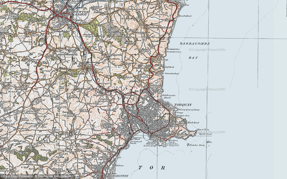 Old Map of Combe Pafford, 1919 in 1919