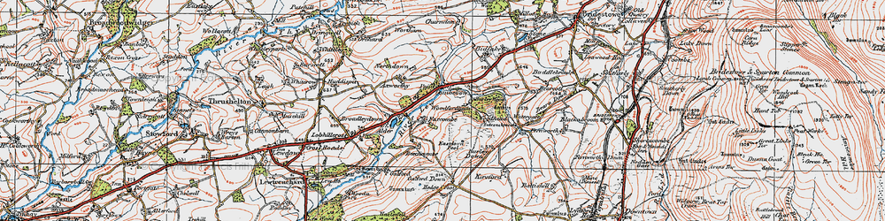 Old map of Axworthy in 1919