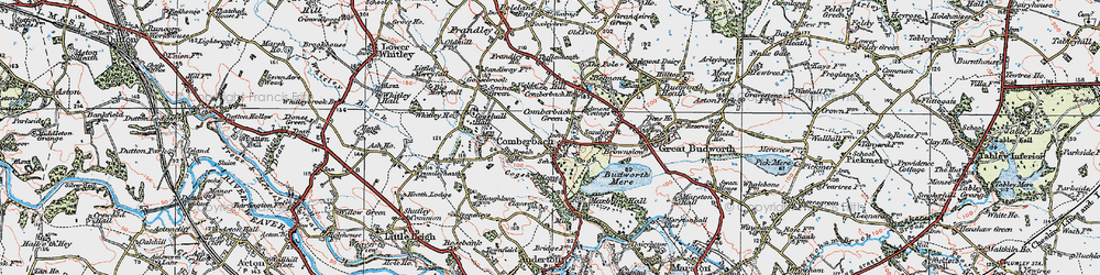 Old map of Comberbach in 1923