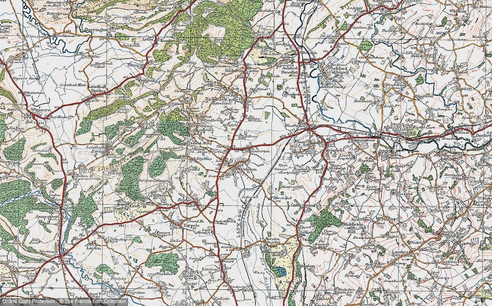 Old Map of Historic Map covering Portway in 1920