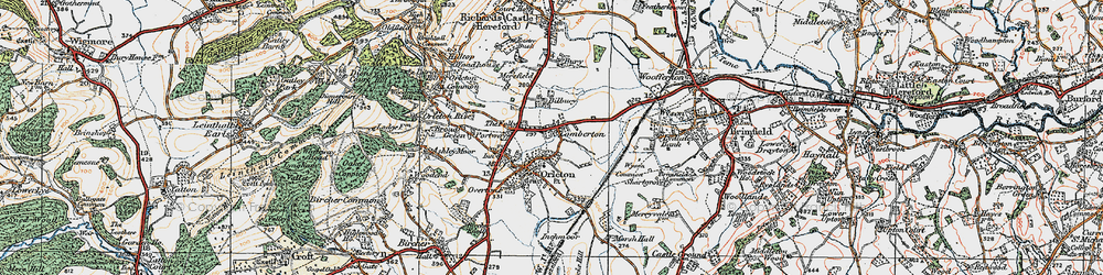 Old map of Comberton in 1920