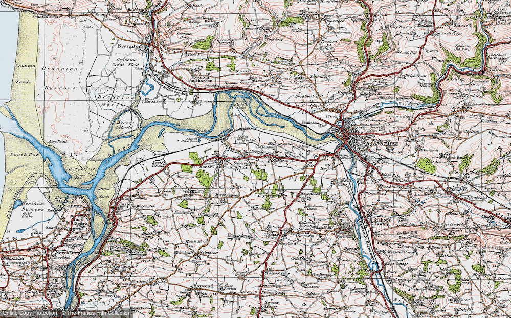Old Map of Combrew, 1919 in 1919