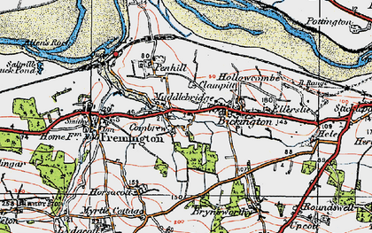 Old map of Combrew in 1919