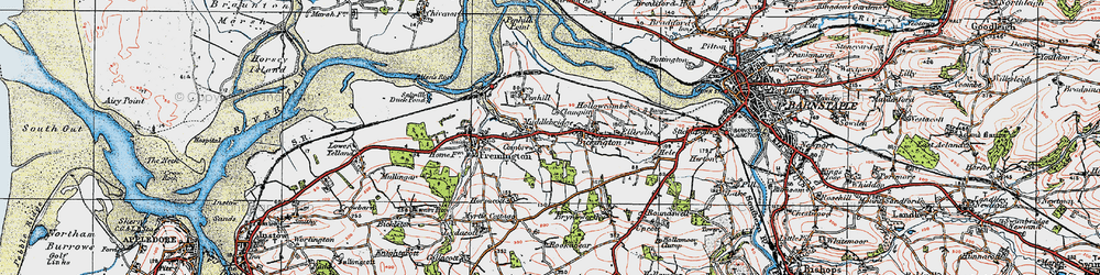 Old map of Combrew in 1919