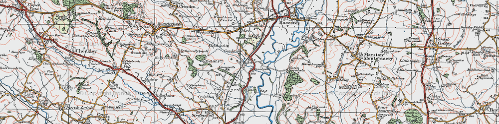 Old map of Woodseat in 1921