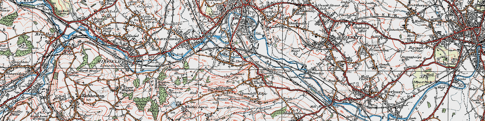 Old map of Combs in 1925