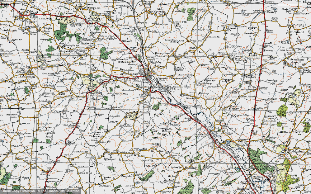 Old Map of Combs Ford, 1921 in 1921
