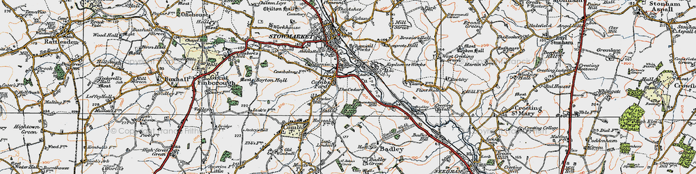 Old map of Combs Ford in 1921