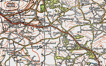 Old map of Comford in 1919
