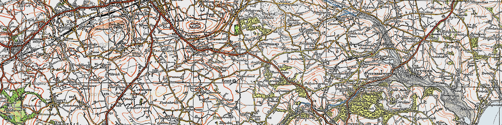 Old map of Comford in 1919