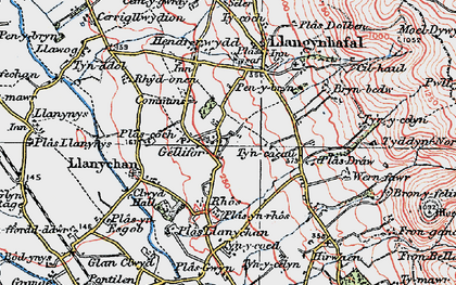 Old map of Commins in 1924