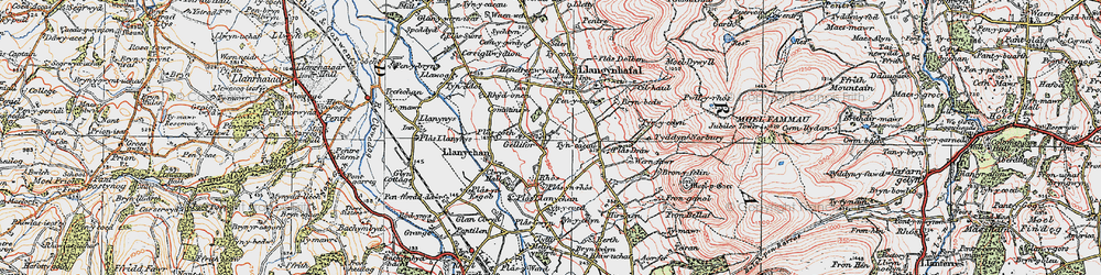 Old map of Commins in 1924