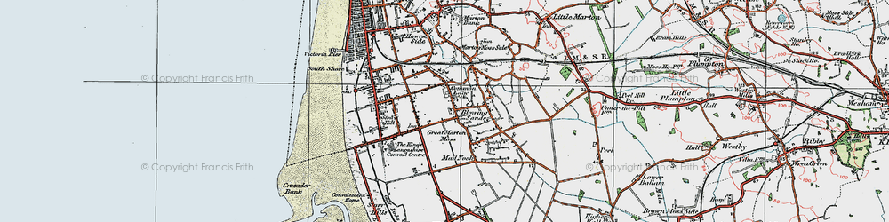 Old map of Common Edge in 1924