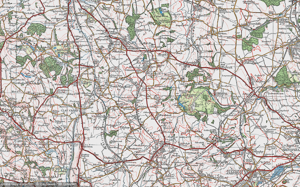 Old Map of Common End, 1923 in 1923